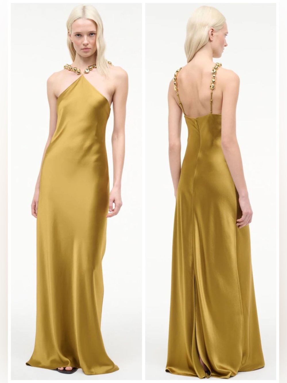 Staud Cadence Dress in Centurion Gold
Size 4 NWT